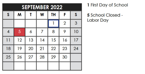 Sept 2022 calendar