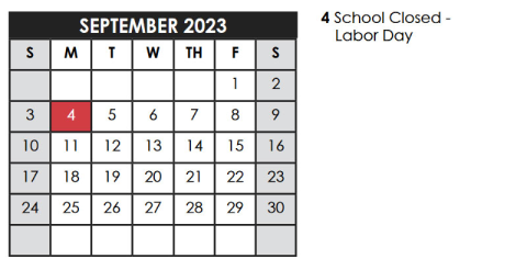 Sept 2023 Calendar
